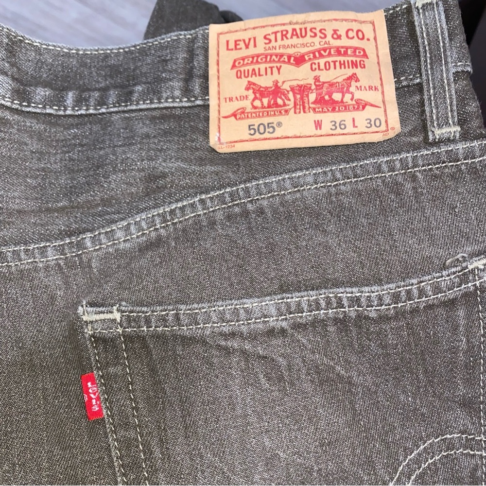 Mens Levi’s 505 jeans brown size 36x30 - Picture 6 of 11